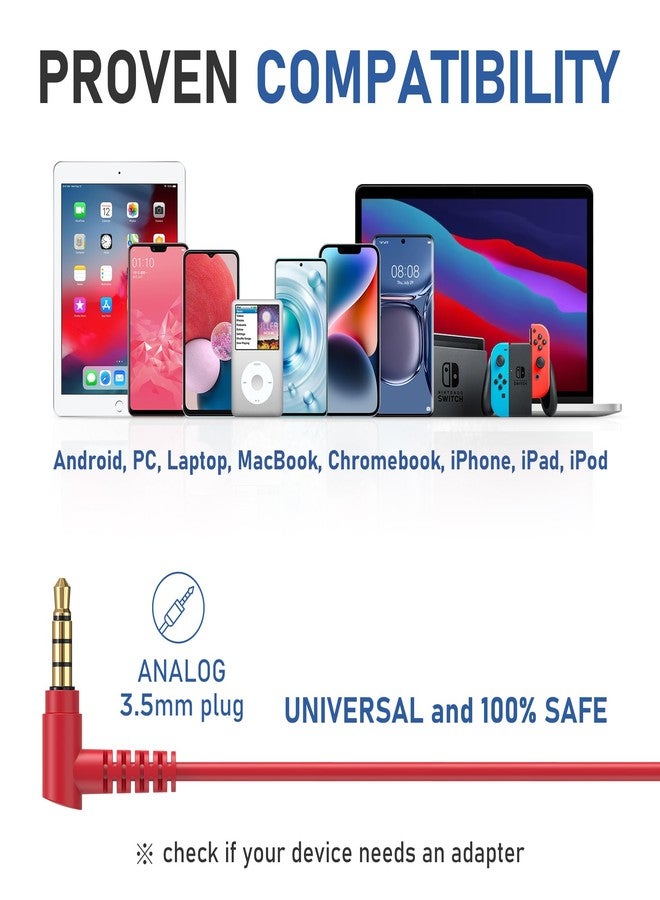 LUDOS Ferox In-Ear Headphones with Cable and Microphone, In-Ear Earphones, 3.5 mm Jack Plug Earbuds, Rich Bass Earphones, Headphones for iPhone, iPad, Samsung - Red - Image 5