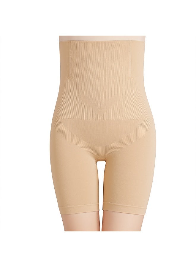 شورتات نسائية لتشكيل الجسم بخصر عالٍ بدون درزات | ملابس داخلية لتنحيف البطن مع ضغط للفخذ | ملابس داخلية مرنة من النايلون والإسباندكس - ملابس داخلية غير مرئية