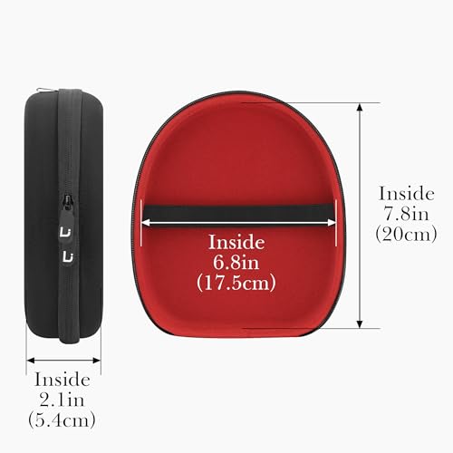 Linkidea Headphones Carrying Case for Bose QuietComfort 35, QC35, QC25, QC15, AE2, SoundLink, SoundTrue/Protective Hard Shell Travel Bag with Storage Space for Cable and Accessories (Black/Red) - Image 4
