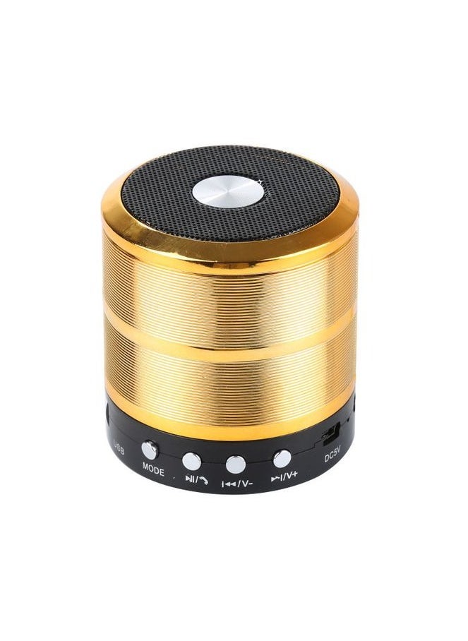 Generic Mini Speaker WS-887 Bluetooth Gold  - Image 1