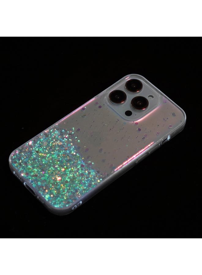 اس-توب جراب لهاتف iPhone 15 Pro بإطار شفاف من مادة TPU اللامعة اللامعة - Image 4