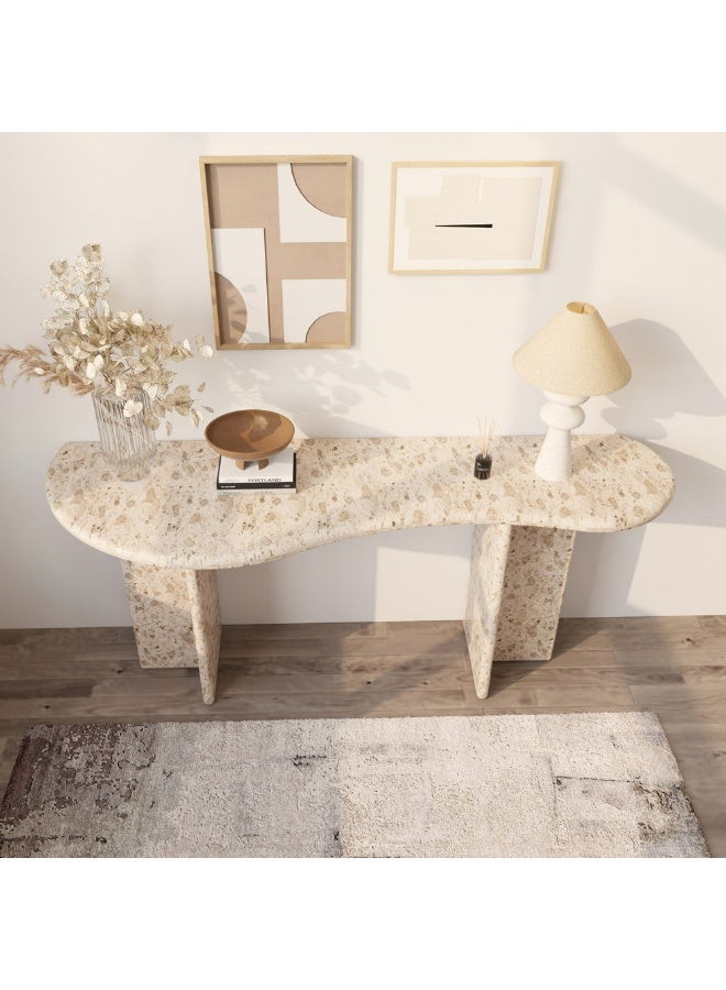 Al Home Elegance Off-White Treventino Marble Consoles By Alhome 160x75 cm - Image 3