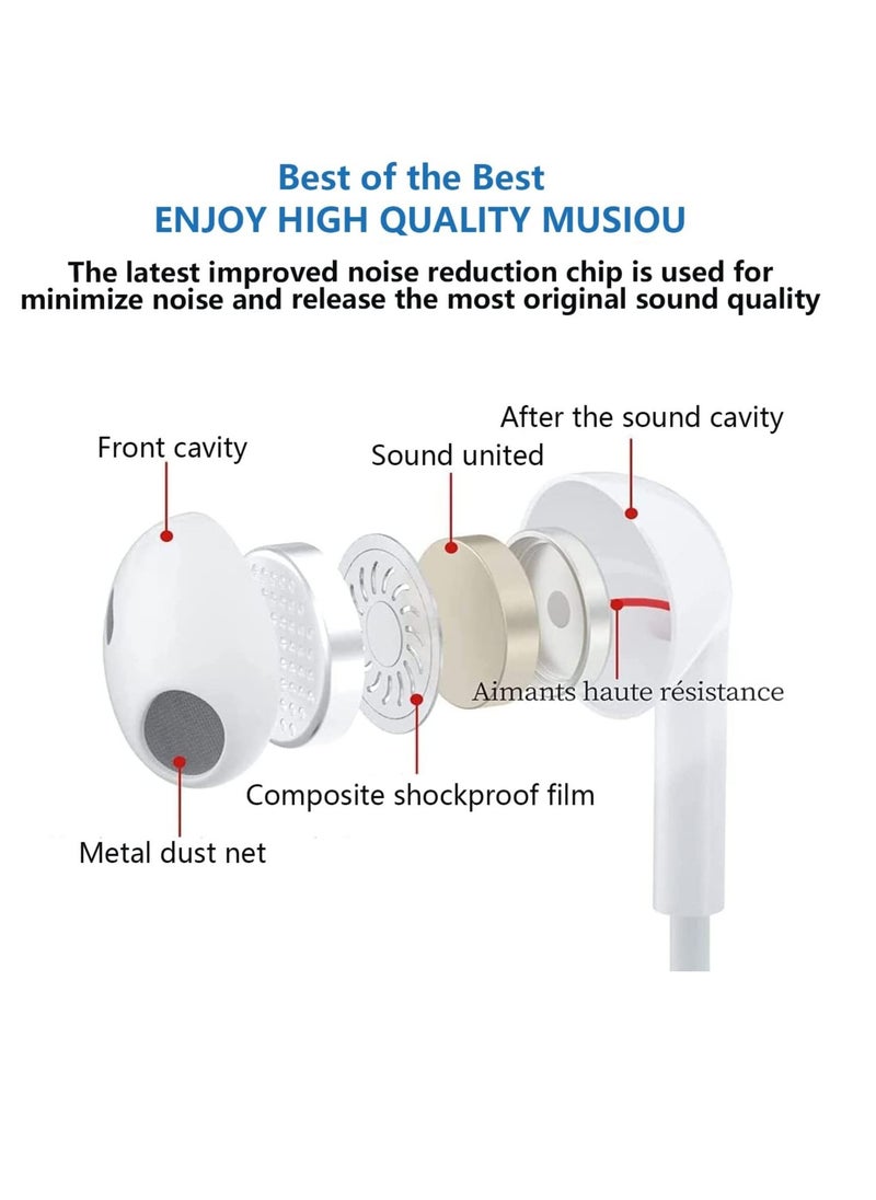 Phone Planet - Lightning Headphone Wired for iPhone 13 [Apple MFi Certified] Built-in Microphone & Volume Control, in-Ear Stereo Headset Compatible with iPhone 13 Mini/SE/12 Pro/12Pro Max/11/X/8 7-All iOS System - Image 1