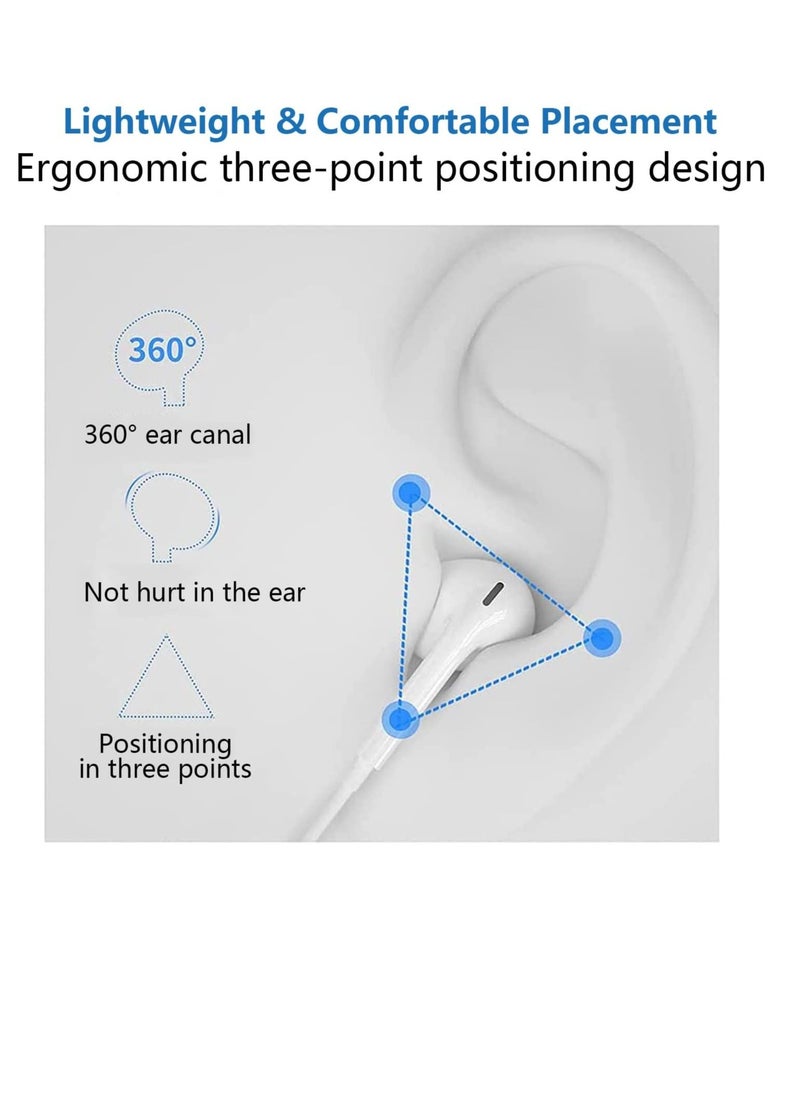 Phone Planet - Lightning Headphone Wired for iPhone 13 [Apple MFi Certified] Built-in Microphone & Volume Control, in-Ear Stereo Headset Compatible with iPhone 13 Mini/SE/12 Pro/12Pro Max/11/X/8 7-All iOS System - Image 1