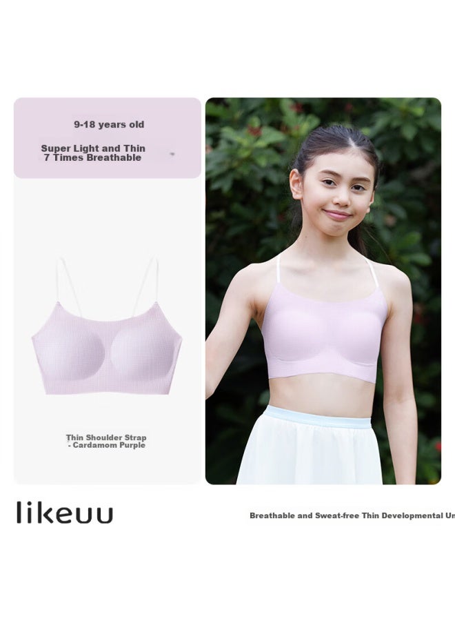 Like Uu Thin Strap Bra For Female Students In Middle And High School, Puberty Underwear, Girls' Bra, Lightweight And Breathable Camisole - Image 5