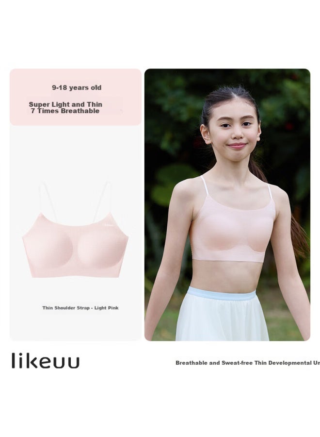 Like Uu Thin Strap Bra For Female Students In Middle And High School, Puberty Underwear, Girls' Bra, Lightweight And Breathable Camisole - Image 4