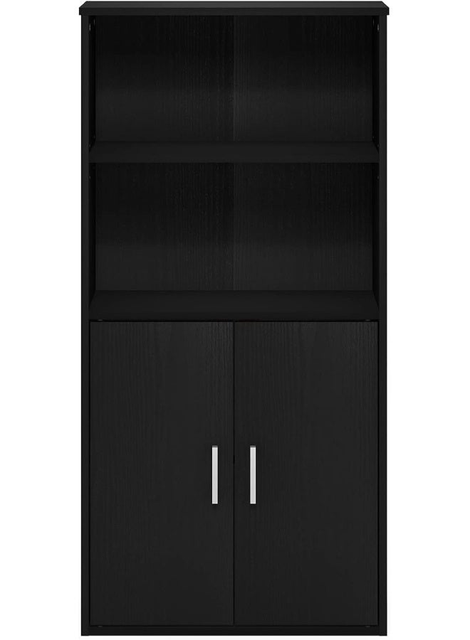 مودرن هوم خزانة تخزين من مودرن هوم بسطحين مفتوحين وبابين – أسود بلوك، تصميم عصري وعملي للمنزل والمكتب - Image 4