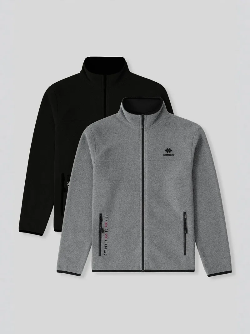 تومي لايف TOMMY Men's Plush Zip-Front Sweatshirt