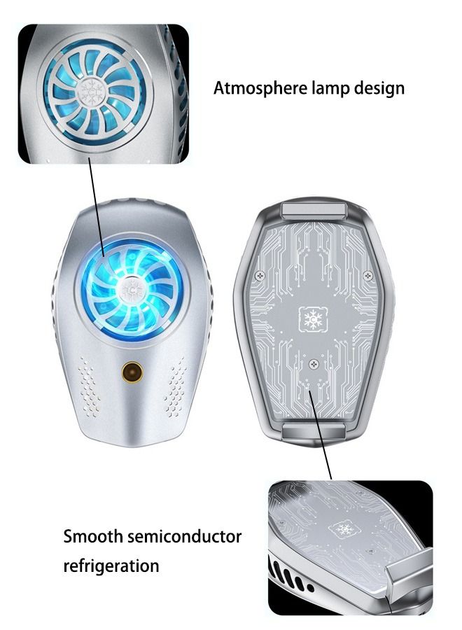 DUNISO Mobile Phone Radiator Portable Phone Radiator Semi-Conductor Cooling Chip Mobile Phone Cooling Fans Cellphone Cooling Fan Accessories for Game Player Tiktok Outdoor - Image 3