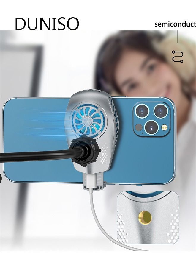 DUNISO Mobile Phone Radiator Portable Phone Radiator Semi-Conductor Cooling Chip Mobile Phone Cooling Fans Cellphone Cooling Fan Accessories for Game Player Tiktok Outdoor - Image 2