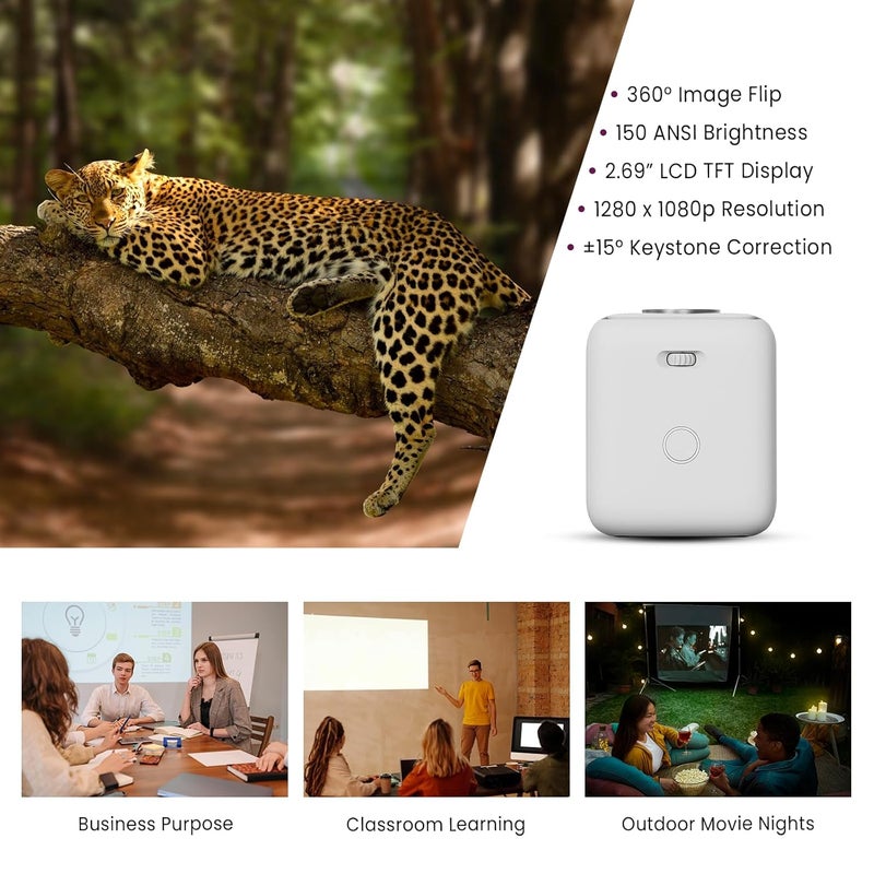 PLAY Big 1 Full HD Native Led Versatile Smart 4k 3D Projector with Android 9.0, Wi-Fi, Bluetooth, 4500lm, 1+8GB Electrical Zoom by Remote - Image 2