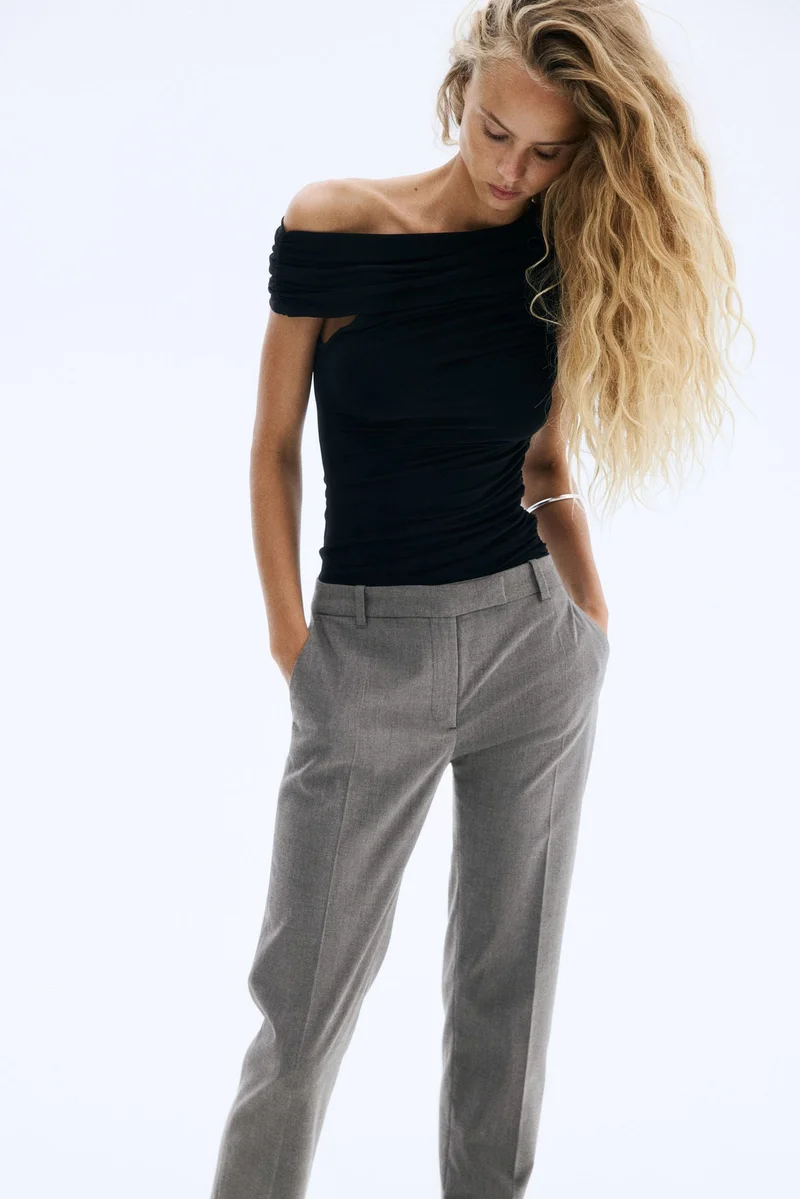 H&M Slim slit-hem trousers