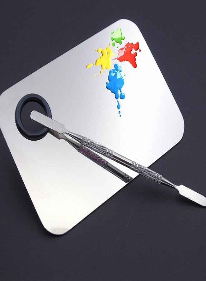 AY Makeup Mixing Blending Palette With Spatula, Flat Shape - Image 5