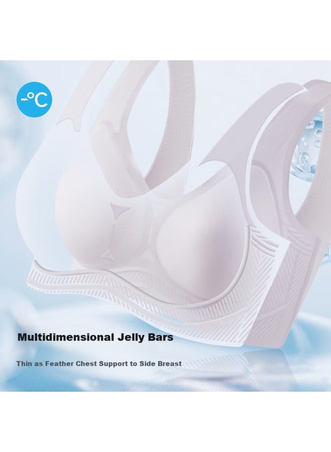 Yangxin Two-piece Set Summer Seamless Push-up Bra Wireless Sports Bra For Small Side Support And Beautiful Back Design Underwear - Image 5