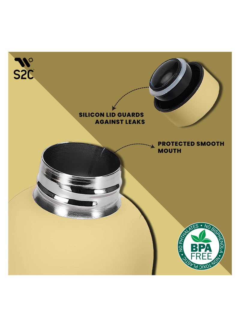 S2C Water Bottle Stainless Steel 750ml - Double Wall insulated Water Bottles for Hot Water Gym Bottle Stainless Steel Water Bottle for Kids School Flask Bottle Hot water bottle - Image 4