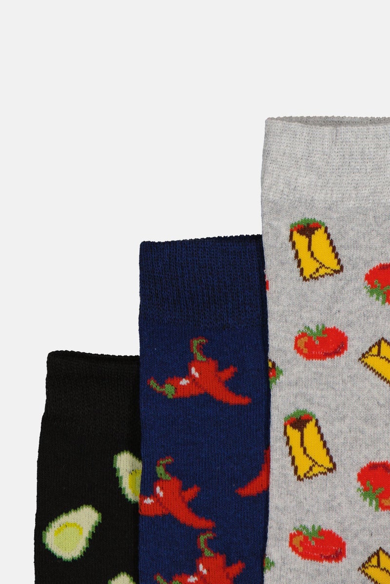 The Orrsum Sock Co Men Seven Days x Orrsum 7 Pairs Pack Graphic Print Crew Socks, Multicolor - Image 2