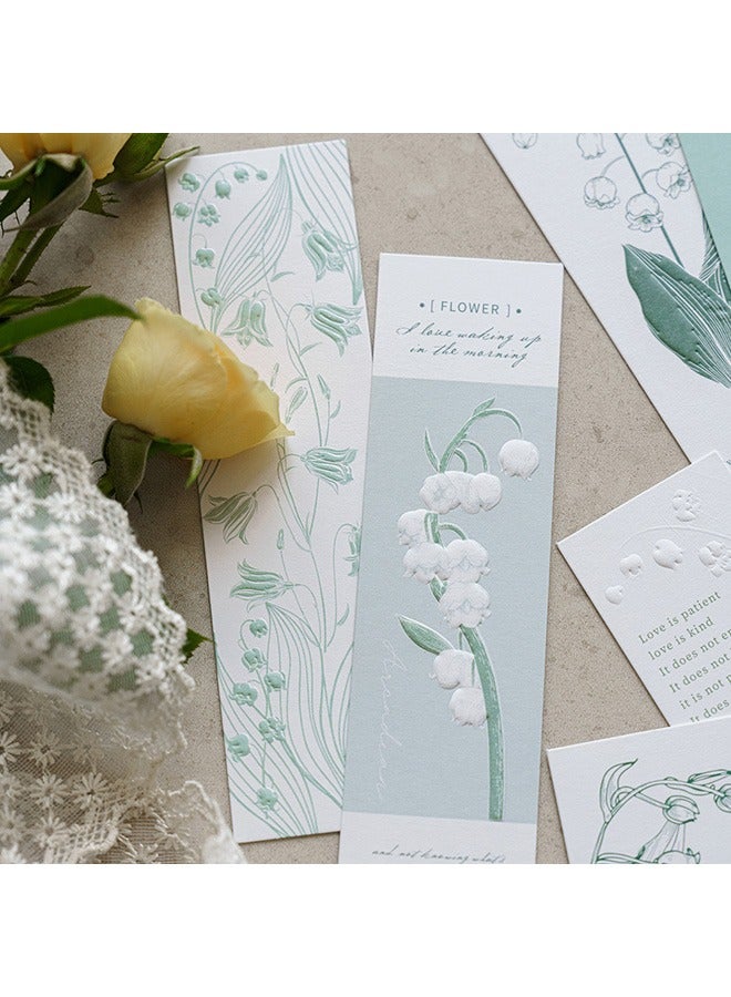 Generic 20 PCS Lily Of The Valley Theme Paper Bookmarks for Book Lovers, Boxed Bookmarks Set，Book Markers for Students Teachers Book Lovers Book Club Library - Image 4