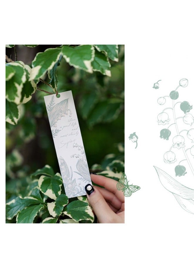 Generic 20 PCS Lily Of The Valley Theme Paper Bookmarks for Book Lovers, Boxed Bookmarks Set，Book Markers for Students Teachers Book Lovers Book Club Library - Image 5
