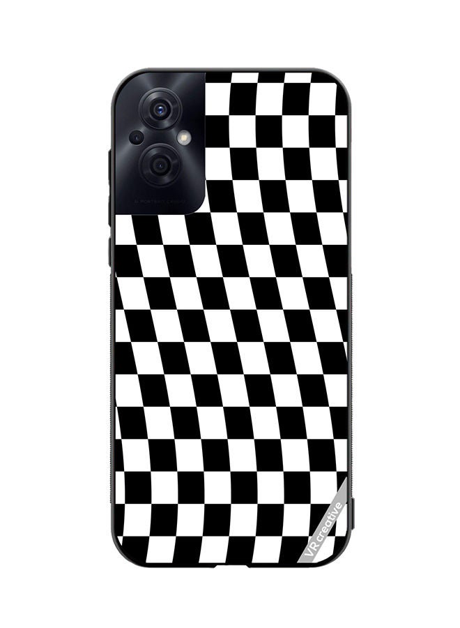 VR CREATIVE Protective Case Cover For Oppo Reno8 Z Checkered Design Multicolour - Image 1