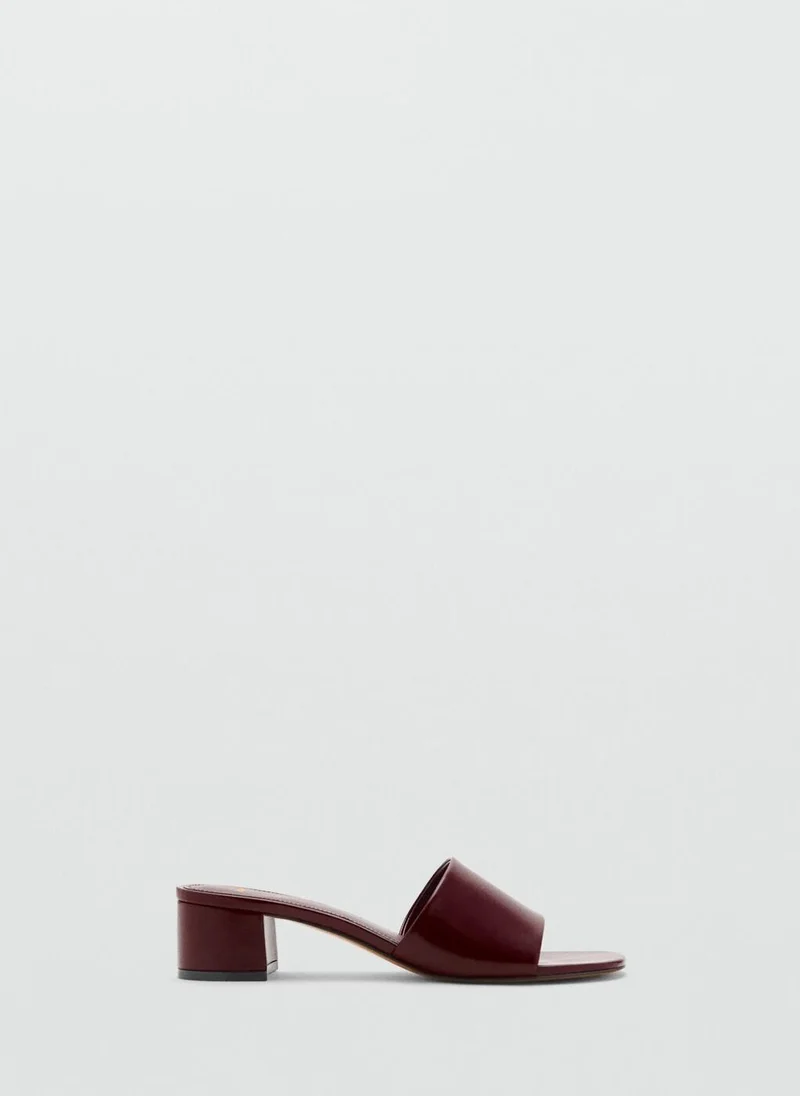 MANGO Block-Heel Sandals With Strap