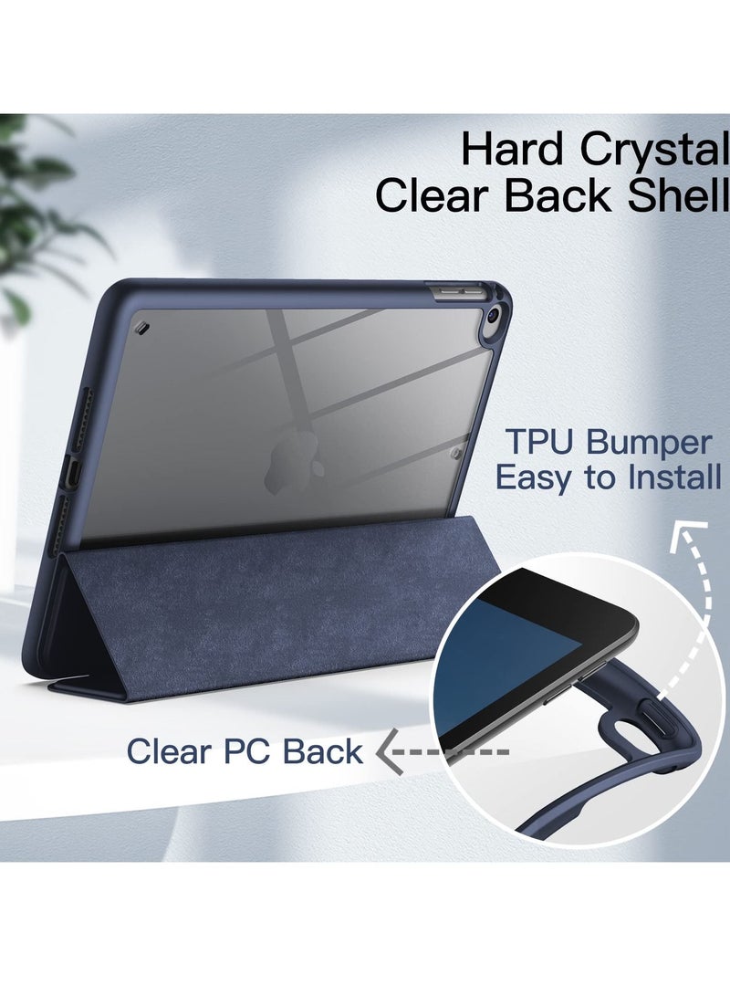 Jetech Case for iPad mini 5/4 with Pencil Holder Clear Transparent Back Shell Slim Stand Shockproof Tablet Cover Auto Wake Sleep Blue - Image 4