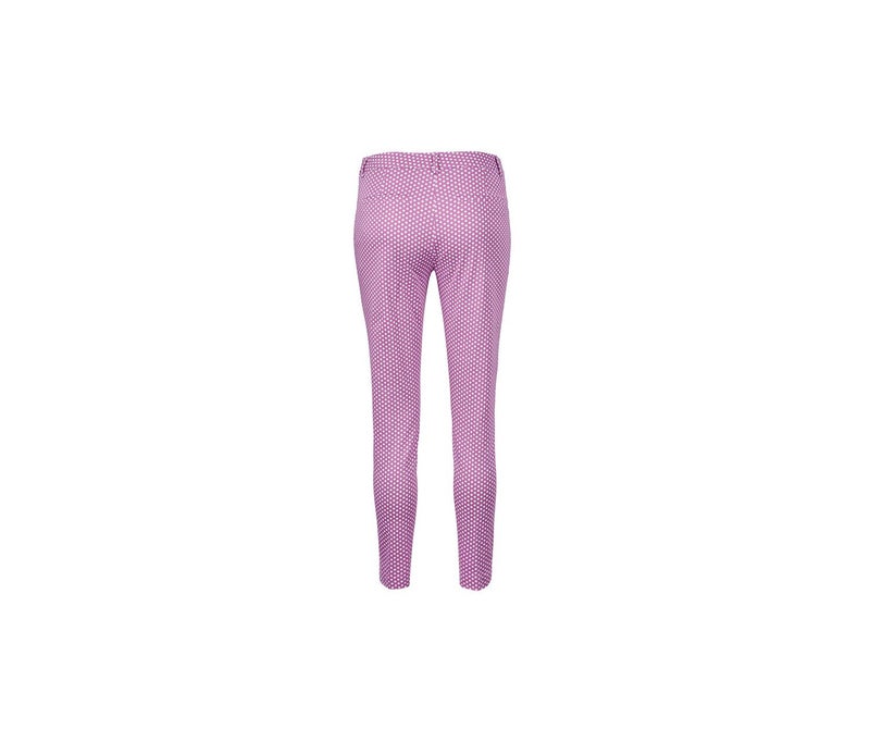 Tchibo Women Regular Fit Stripe Straight Leg Pants, Pink  - Image 3