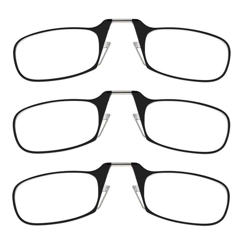 ThinOptics Readers Rectangular Reading Glasses, 3 Pack-Black, 44mm + 1.5 - Image 5