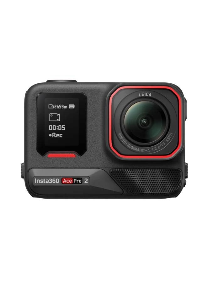 Insta360 Ace Pro 2 Xplorer Bundle | 8K AI Action Camera with 1/1.3" Sensor, Grip + Utility Frame + Cold Shoe Shutter Button + 2 Batteries + Wrist Strap, for Street Photography/Urban Travel - Slate Gray - Image 2