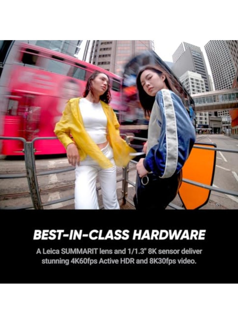 Insta360 Ace Pro 2 Xplorer Bundle | 8K AI Action Camera with 1/1.3" Sensor, Grip + Utility Frame + Cold Shoe Shutter Button + 2 Batteries + Wrist Strap, for Street Photography/Urban Travel - Slate Gray - Image 5