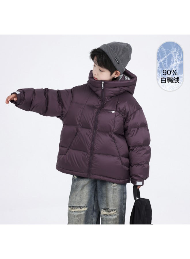 Boys' Winter Clothing Trendy Color-blocked Puffer Jacket  New Children's Winter Thickened Sports No-wash Coat