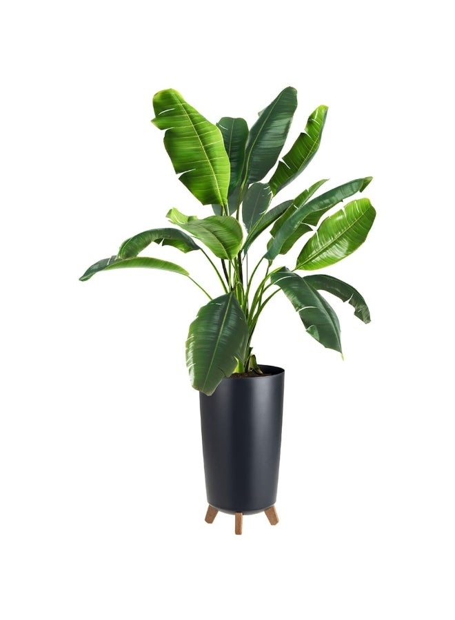 بروسبير بلاست جراسيا توبوس وعاء زهور رفيع مع أرجل مشبكة باللونين انثراسايت والبني 44.5 × 23.9 × 23.9 سم - Image 2