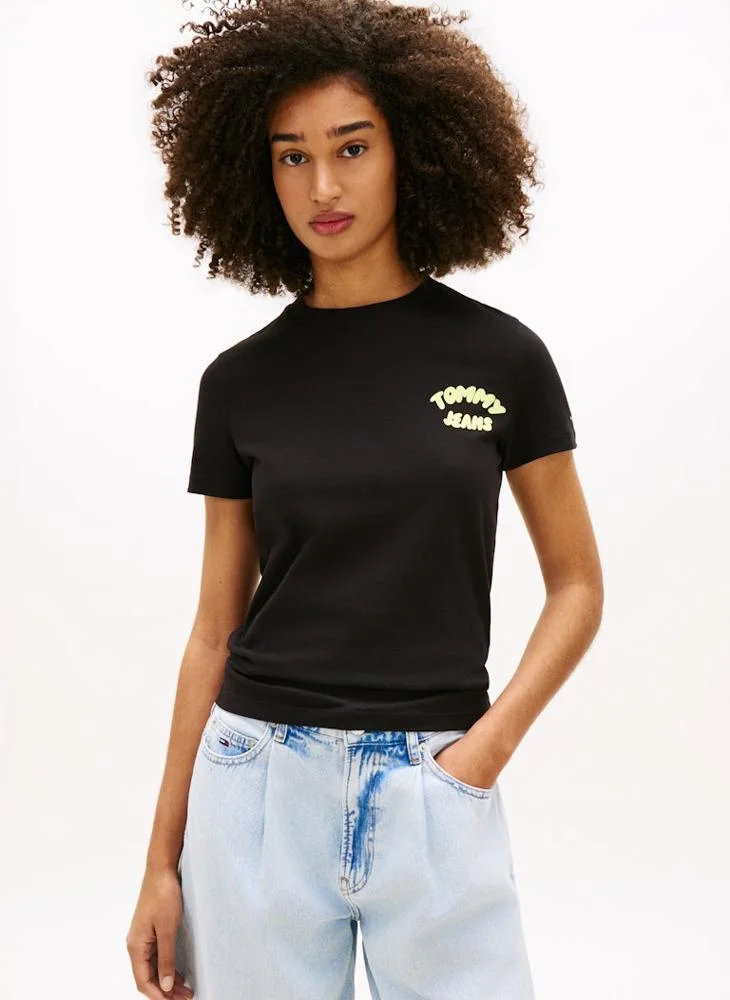 TOMMY JEANS  Casual  Reg Tj Bubble T-Shirt Ext for Women | Best Price UAE
