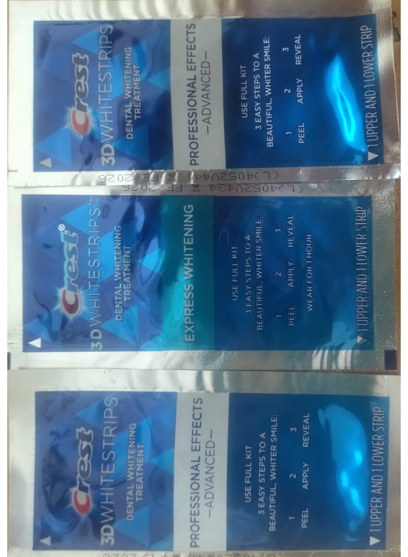 Crest 3D whitestrips professional effects 2 pack + 1 pack express whitening - Image 2