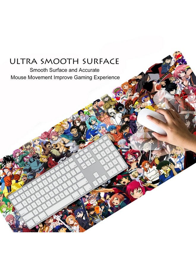Kinple Extended Large Gaming Mouse Pad, Full Desk Keyboard Mouse Pad, Xxl Bigmouse Pad With Anime, Waterproof And Anti-Skid For Office Desk Decor (31.5×11.8×0.1 Inch) - Image 3