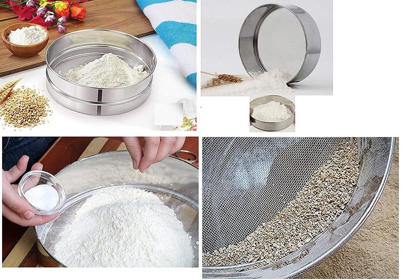 DiBha Stainless Steel Mini Atta Chalni/Channi/Flour Sieve (Silver Pack of 1, Size 0 12cm) - Image 2