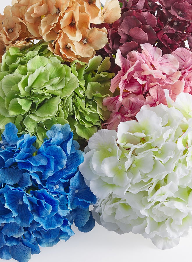 Noon East Hydrangea 1pc Flower Bunch with 5 buds – Green | 43cm Artificial Flower Bunch | Ideal for Wedding, Living Room Decor, Hotel, Party Decoration, and DIY Décor - Image 4