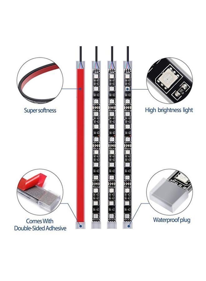 NIBEMINENT 8-Piece LED Motorcycle Strip Light - Image 3