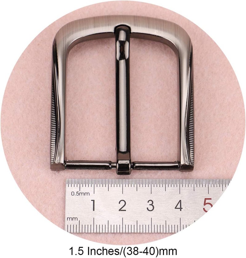 McFanBe 1.5 Inches (38-40 mm) Belt Buckle Single Prong Square Replacement Buckle for Men Women Belt - Image 5