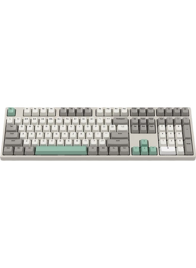 Ikbc W210 Industrial Gray Wireless Keyboard, Mechanical Keyboard, Wireless Cherry Mechanical Keyboard, Cherry Keyboard, Gaming And Office Keyboard, 108 Keys, Red Switch - Image 1