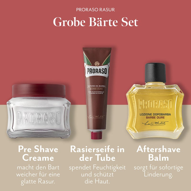 Proraso Shaving Kit for Men | Moisturizing Pre-Shave Cream, Shaving Cream Tube and After Shave Balm for Thick, Curly Beards in Vintage Dopo Tin - Image 3