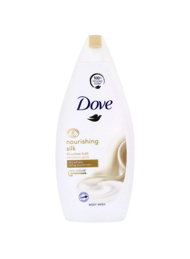 Dove غسول الجسم المغذي بلمسة حريرية 16.9 أونصة / 500 مل عبوة من 3 - Image 2