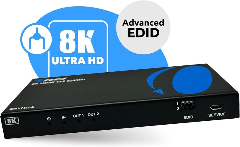 OREI 8K HDMI Splitter 1 X 2, Duplicate with Audio Extractor UltraHD Supports Upto 4K @ 120Hz IR EDID HDCP 2.3 - (BK-102A) (1x2 - Audio Out) - Image 4