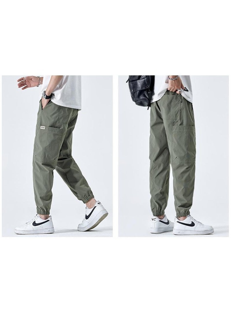 Fashionable Men's Casual Minimalist Style, Easy Matching Foot Binding Sweatpants  - Image 3