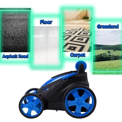Gooyo GY-2090-14 360° Rotating & Rolling Stunt Car Toy with Demo Functions | Spin, Stunt, Flip Functions | Remote Control Stunt Car Toy for Kids | Blue | in-Built Battery | Gift Box Packaging - Image 4