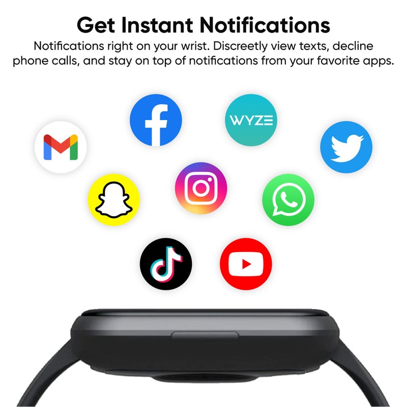 WYZE Smart Watch, Aluminum Smartwatch for Android Phones and iOS Phones IP68 Waterproof Fitness Tracker with Heart Rate/Blood Oxygen/Sleep/Menstrual Monitor Digital Watch (Watch 47MM) - Image 4