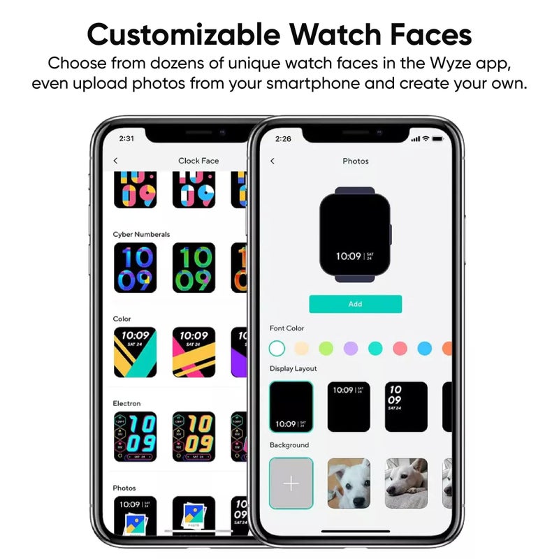 WYZE Smart Watch, Aluminum Smartwatch for Android Phones and iOS Phones IP68 Waterproof Fitness Tracker with Heart Rate/Blood Oxygen/Sleep/Menstrual Monitor Digital Watch (Watch 47MM) - Image 5