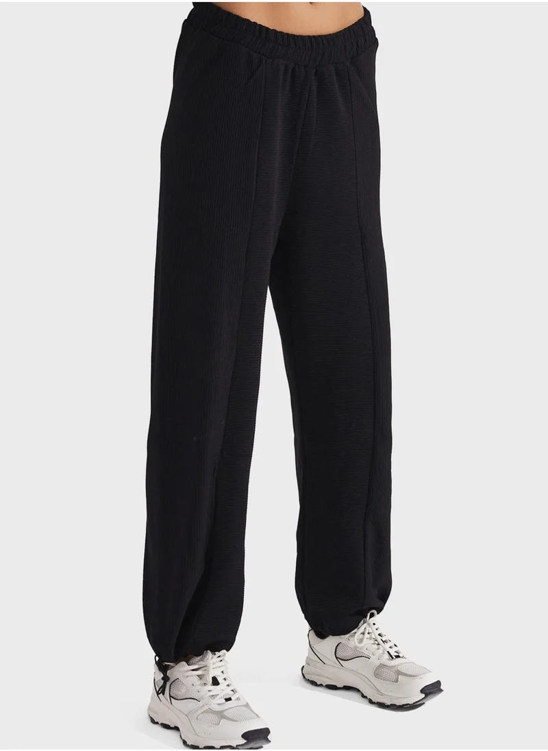 JUNE Crew Neck long Sleeve & High Waist Pants Set