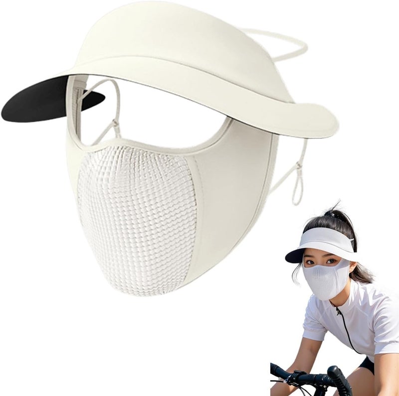 NALACAL UV Defense Unisex Face Mask with Wide Brim Hat - UPF 50+ Sun Shield for Outdoor Sports - Image 1