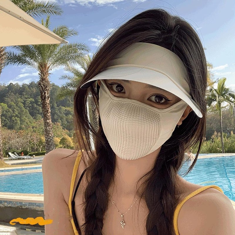 NALACAL UV Defense Unisex Face Mask with Wide Brim Hat - UPF 50+ Sun Shield for Outdoor Sports - Image 5