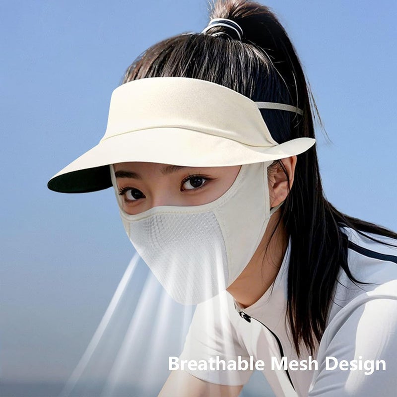 NALACAL UV Defense Unisex Face Mask with Wide Brim Hat - UPF 50+ Sun Shield for Outdoor Sports - Image 4